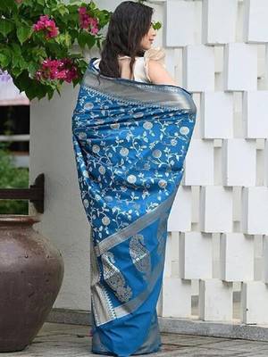 Floral zari art silk kanjeevaram saree 4
