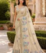 Floral art silk kanjeevaram saree