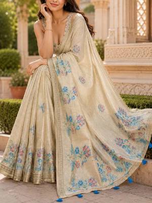 Floral art silk kanjeevaram saree 3