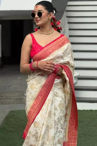 Woven design zari art silk kanjeevaram saree
