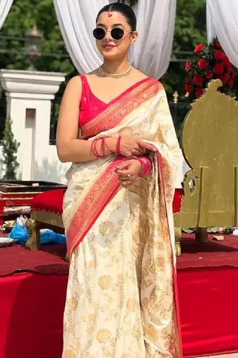 Woven design zari art silk kanjeevaram saree