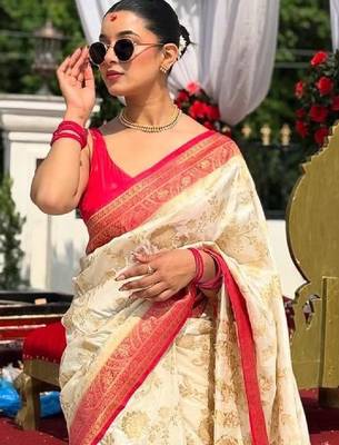 Woven design zari art silk kanjeevaram saree 4