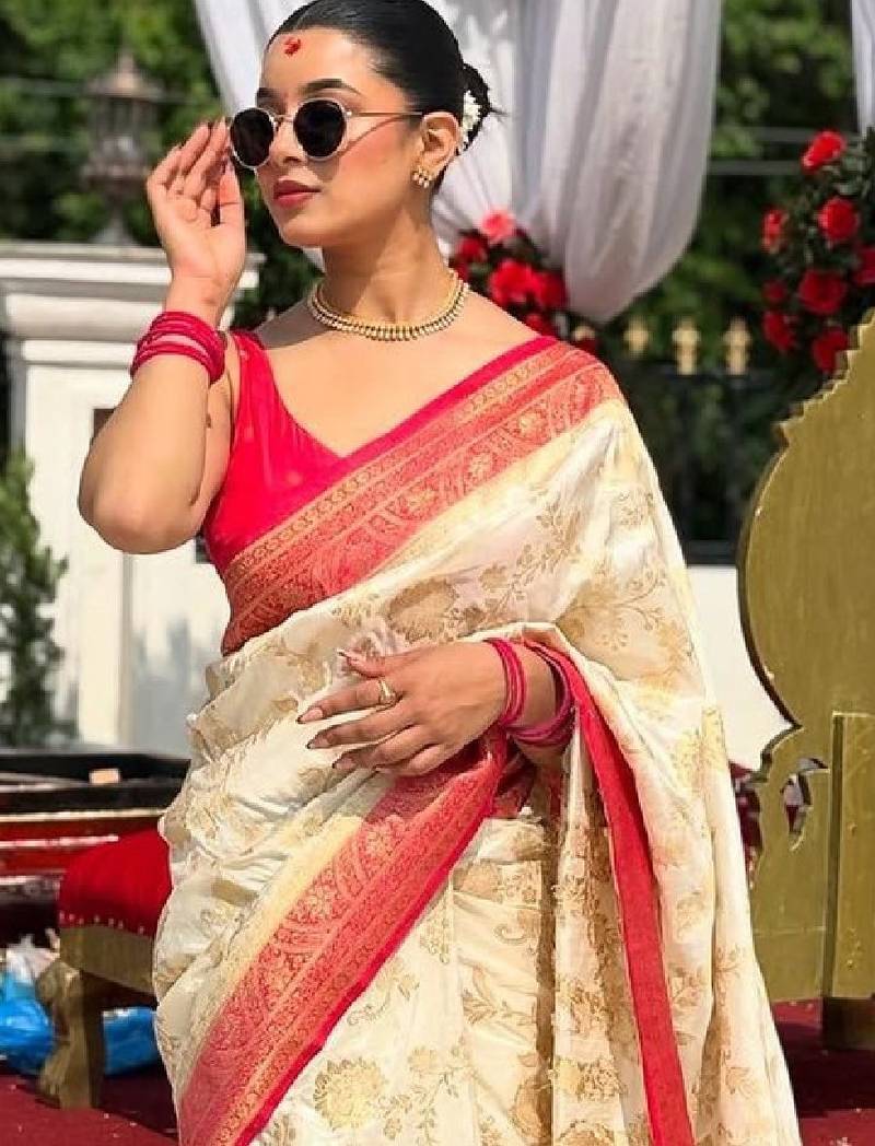 Woven design zari art silk kanjeevaram saree