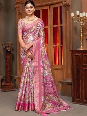 Floral zari designer kanjeevaram saree 1
