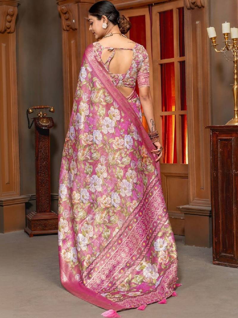 Floral zari designer kanjeevaram saree