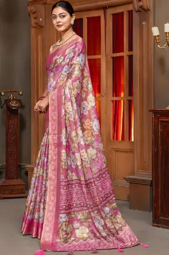 Floral zari designer kanjeevaram saree