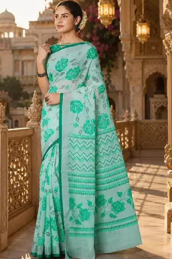 Floral zari silk cotton kanjeevaram saree