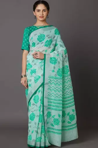 Floral zari silk cotton kanjeevaram saree
