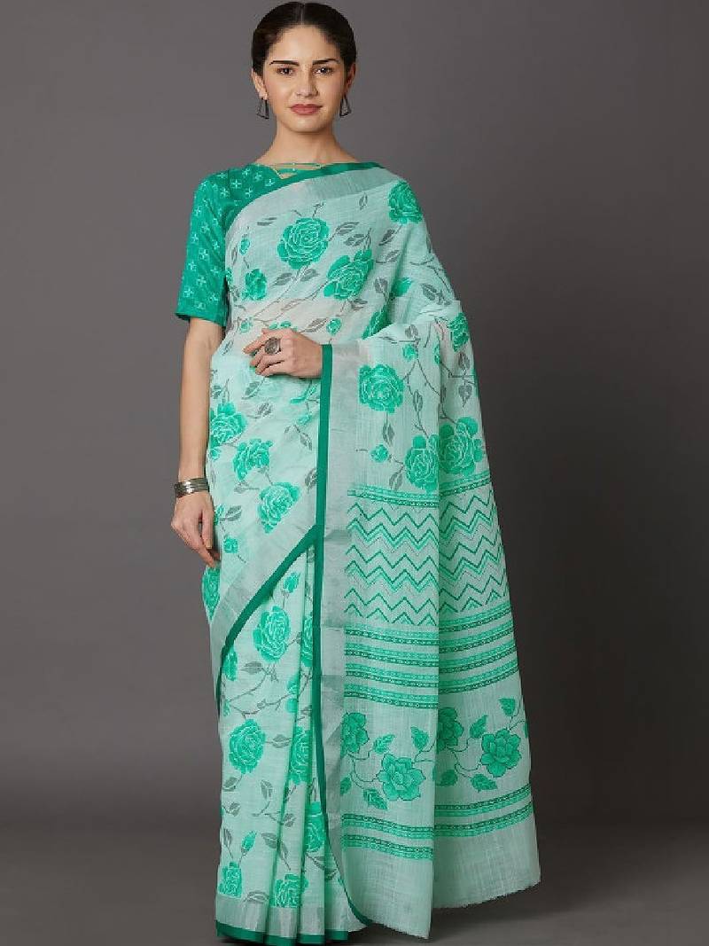 Floral zari silk cotton kanjeevaram saree
