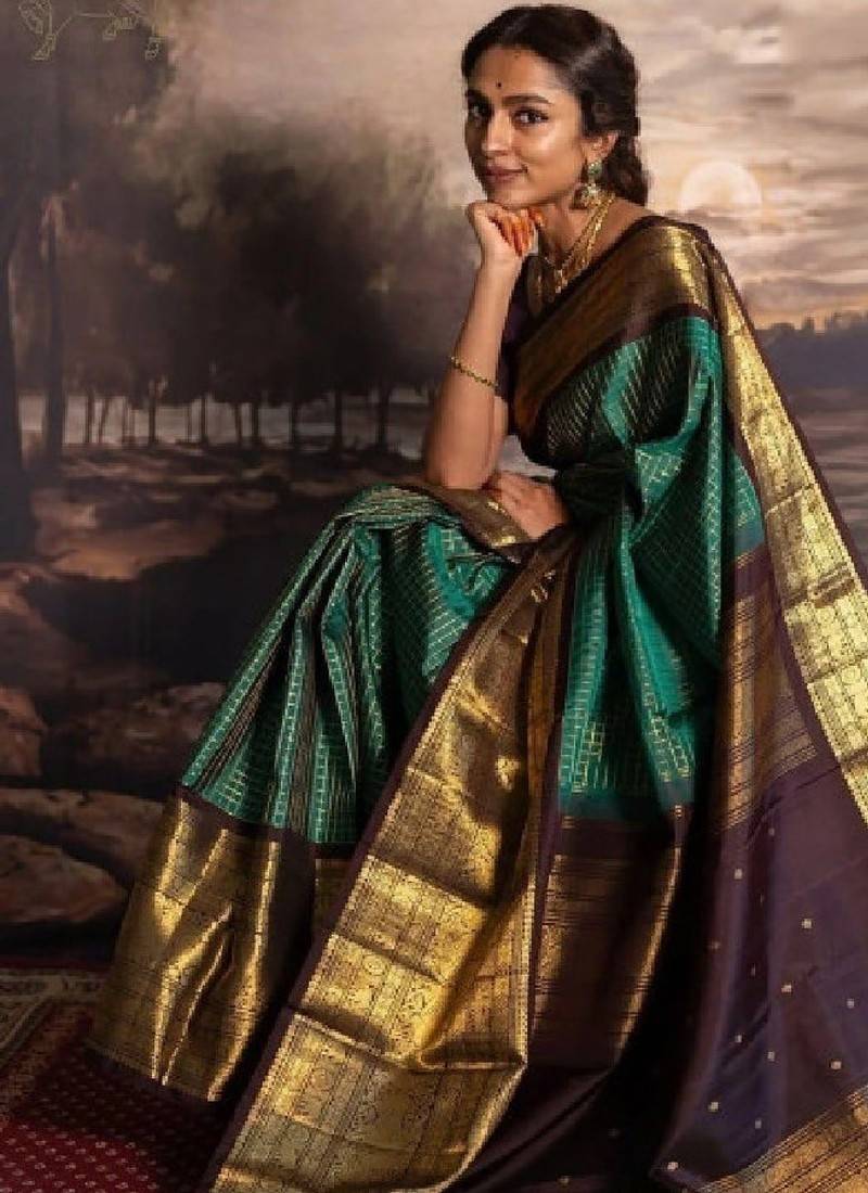Zari silk blend kanjeevaram saree