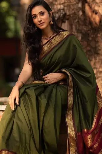 Woven design zari art silk kanjeevaram saree
