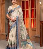 Ethnic motifs zari handloom kanjeevaram saree