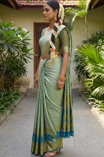 Woven design zari art silk designer kanjeevaram saree