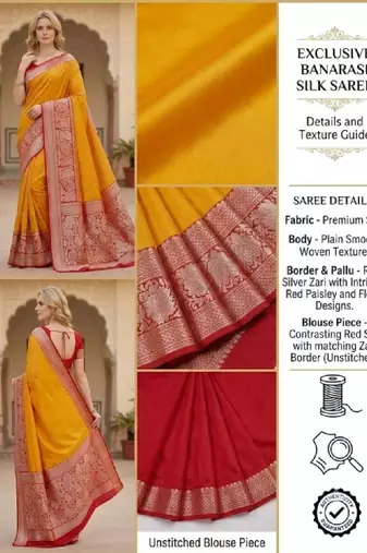 Woven design zari pure silk heavy work kanjeevaram saree