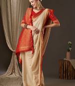 Woven design zari poly georgette designer kanjeevaram saree
