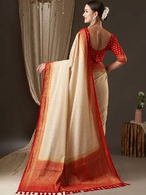 Woven design zari poly georgette designer kanjeevaram saree 2