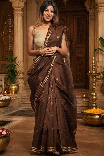 Ethnic motifs handloom kanjeevaram saree