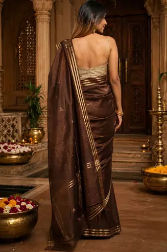Ethnic motifs handloom kanjeevaram saree