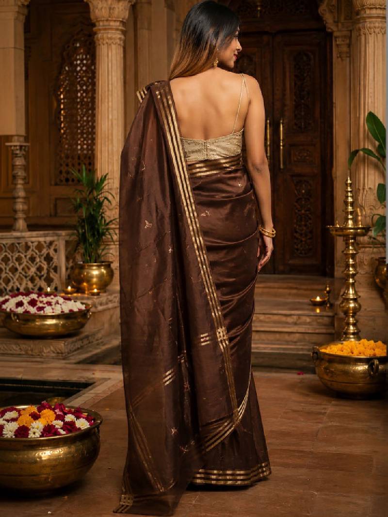Ethnic motifs handloom kanjeevaram saree