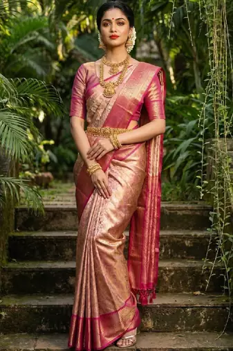 Woven design zari art silk handloom kanjeevaram saree