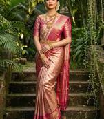 Woven design zari art silk handloom kanjeevaram saree