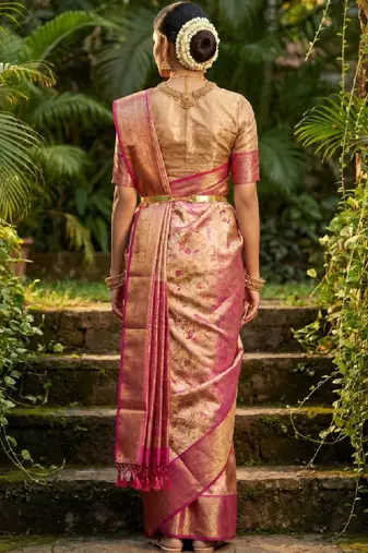 Woven design zari art silk handloom kanjeevaram saree