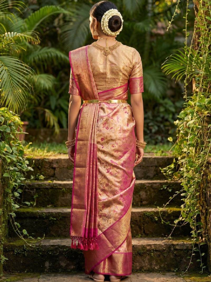 Woven design zari art silk handloom kanjeevaram saree