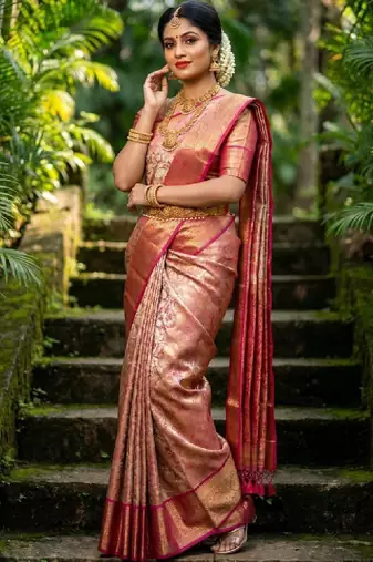 Woven design zari art silk handloom kanjeevaram saree