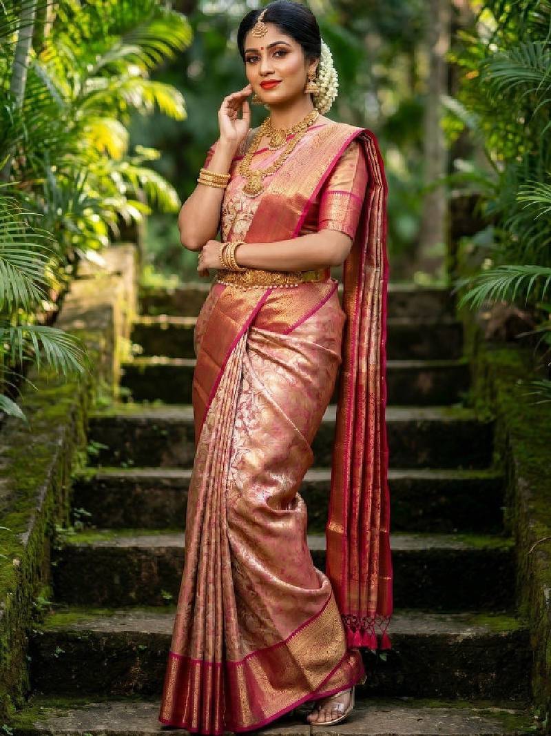 Woven design zari art silk handloom kanjeevaram saree
