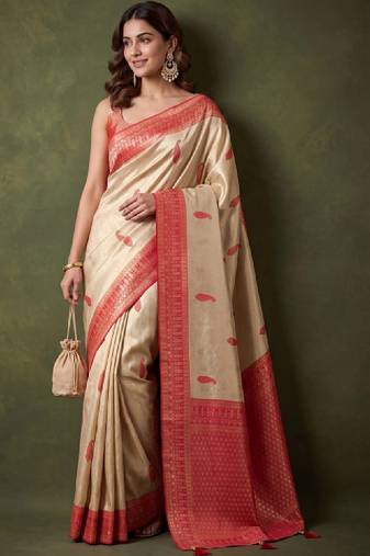 Woven design zari art silk kanjeevaram saree
