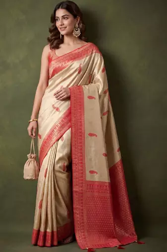 Woven design zari art silk kanjeevaram saree