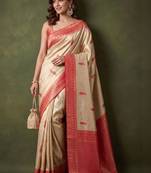 Woven design zari art silk kanjeevaram saree