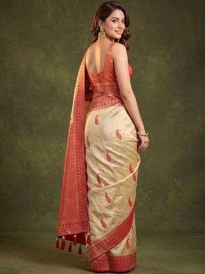 Woven design zari art silk kanjeevaram saree 2