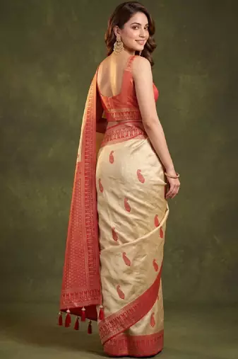 Woven design zari art silk kanjeevaram saree