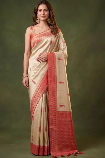 Woven design zari art silk kanjeevaram saree
