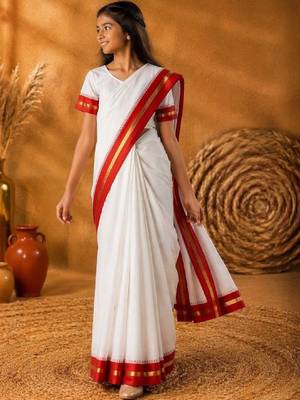 Art silk dhoti kanjeevaram saree 1