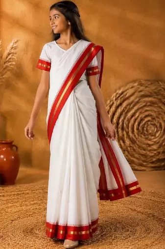Art silk dhoti kanjeevaram saree