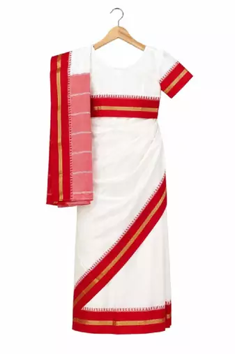 Art silk dhoti kanjeevaram saree