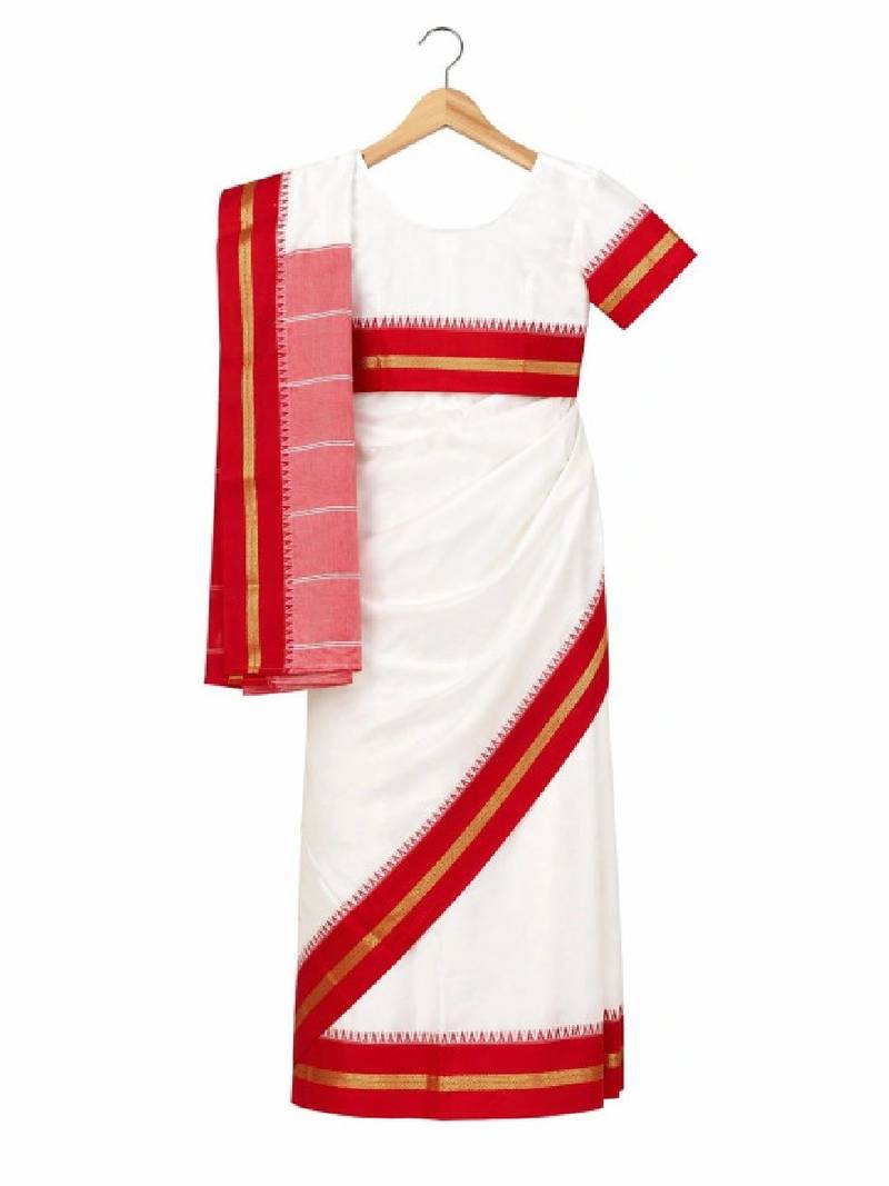 Art silk dhoti kanjeevaram saree