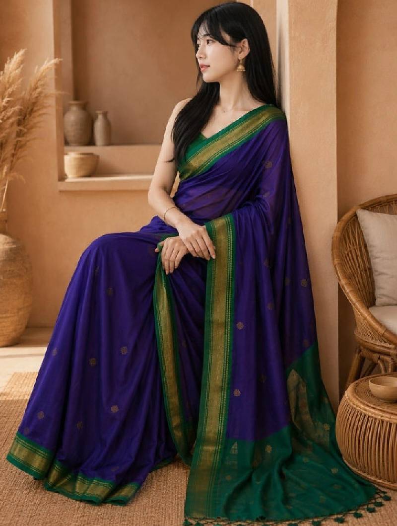 Zari pure cotton kanjeevaram saree