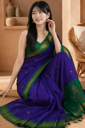 Zari pure cotton kanjeevaram saree