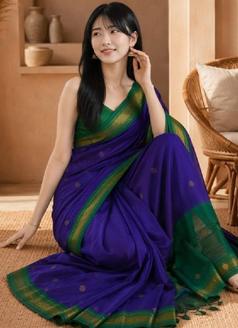 Zari pure cotton kanjeevaram saree