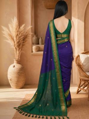 Zari pure cotton kanjeevaram saree 4