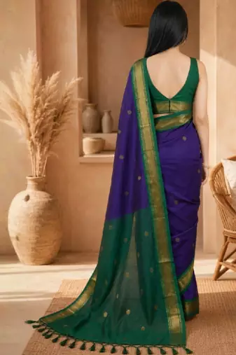 Zari pure cotton kanjeevaram saree