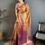 Ethnic motifs zari silk blend heavy work kanjeevaram saree