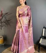 Woven design zari silk blend designer kanjeevaram saree