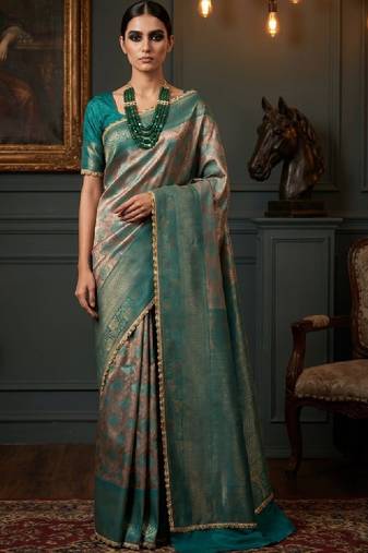Woven design zari art silk heavy work kanjeevaram saree