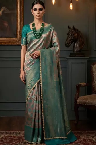 Woven design zari art silk heavy work kanjeevaram saree