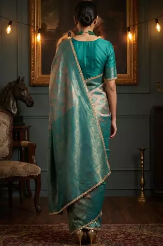 Woven design zari art silk heavy work kanjeevaram saree