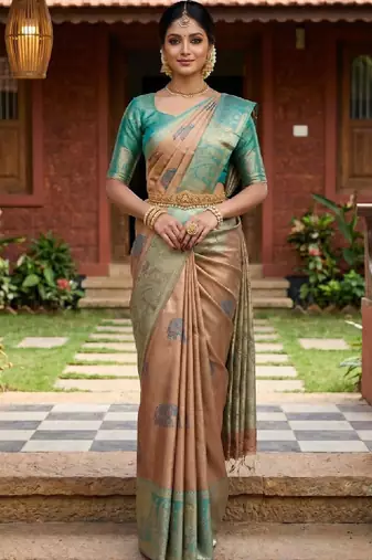 Woven design zari art silk designer kanjeevaram saree